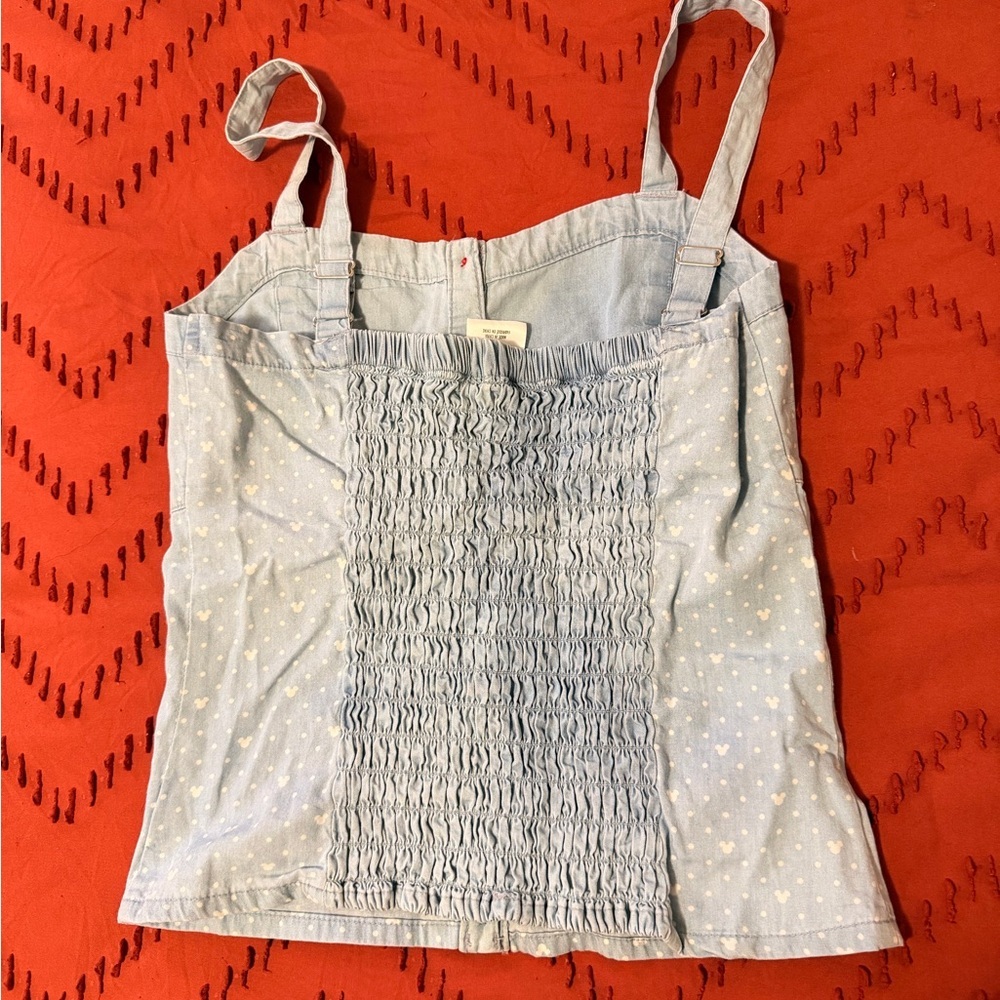 Disney Light Blue Heart Pattern Blouse - Picture 3 of 4